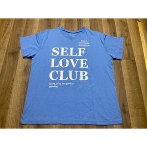 Grayson Threads Shirt, Women's Size XXL, Blue/Purple, Self Love Club LOVED HAPPY
